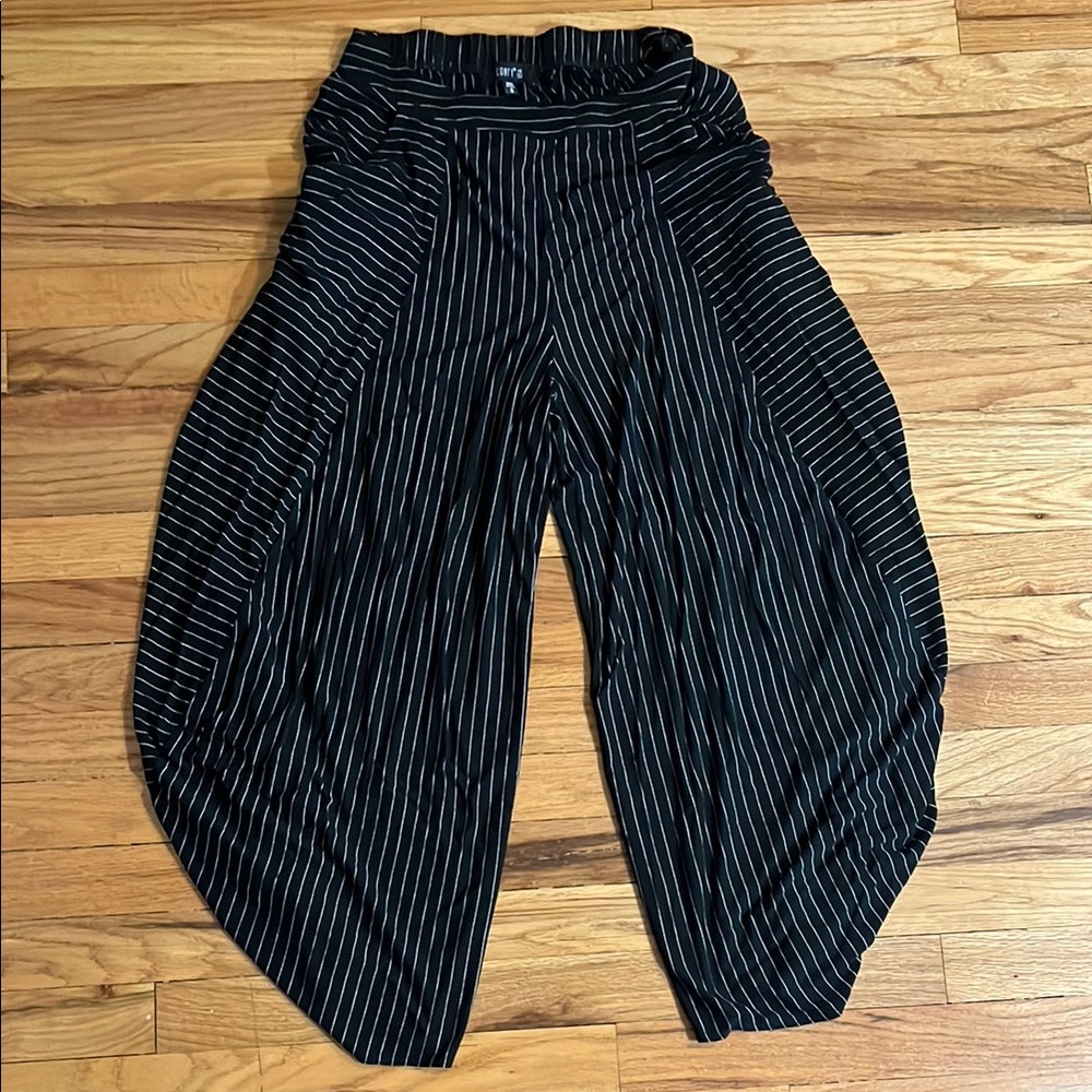 Comfy USA Striped Black Women's Pants